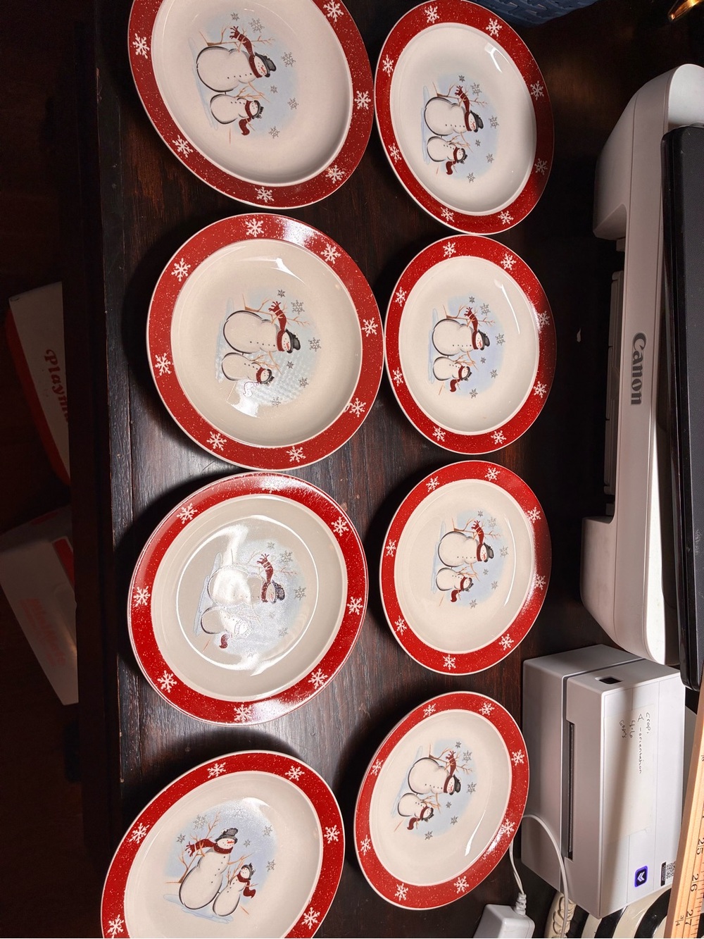 Christmas Plates set of 8